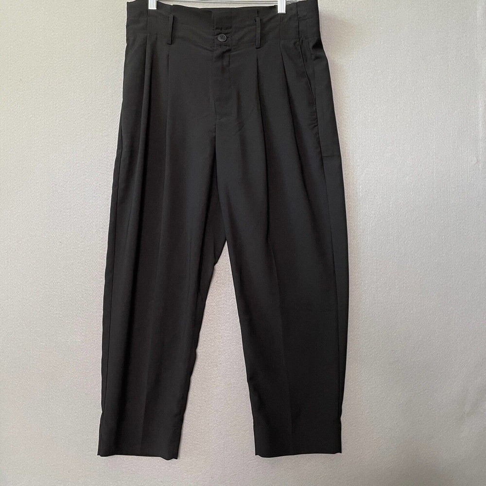 Madewell Drapey Paperbag Pants in Black, size 10